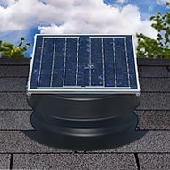 Solar Attic Fan 30-watt - Black - with 25-year Warranty - Florida Rated