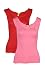 Trend18 Viscose Pack Of 2 Sweet Scoop Top - Red/Pink RS.499.00