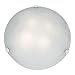 Mona - 20"dia Flush Mount - White Finish - Alabaster Glass Shade
