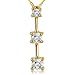 14K Yellow Gold Three-Stone Diamond Pendant (1/4ct tw 18