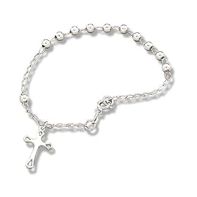 7 Inch Polished Rosary Bracelet - Free Shipping
