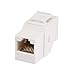 Monoprice Cat5e RJ45 Feedthrough Keystone Jack - Inline Coupler Type, Fits Standard Keystone Devices, Single PCS, White