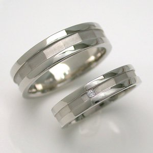 with me(ウィズミー) 【女性9号、男性17号】 ペアリング (ペアセット)シルバー ペアリング SV925(プラチナコーティング仕上げ)【with me】