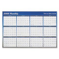 2009 Yearly Erasable/Reversible Wall Organizer, 12 Monthly Sections, 24x36 VIOA1102
