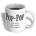 3dRose Pop-Pop The Man The Myth The Legend Grandpa Grandfather Ceramic Mug, 15-Ounce