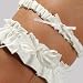 Candlelight Adjustable Wedding Garter in Ivory