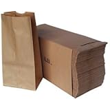 4 Pound Brown Paper Bags - 500 Count - 4 7/8" x 3" x 10" - Sack Lunch Bags