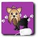 Janna Salak Designs Dogs - Cute Yorkshire Terrier Yorkie Purple with Paw Prints - Mouse Pads