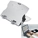 Office Products : Aluminum Desktop Swivel Laptop Stand (Silver) (.25"H x 12"W x 10"D)
