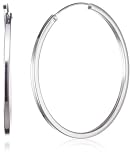VINANI Creolen Medium Hoop eckig Silber 925 Ohrringe CMH