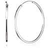 VINANI Creolen Medium Hoop eckig Silber 925 Ohrringe CMH