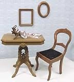 Dollhouse Miniature Victorian Table and Chair Kit