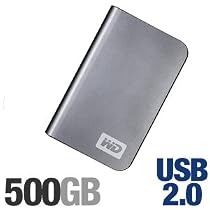 Western Digital WDML5000TN My Passport Elite Portable 500 GB USB 2.0 Hard Disk Drive (Titanium)