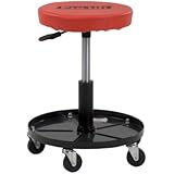 Pro-Lift C-3001 Pneumatic Chair with 300 lbs Capacity - Black / Red