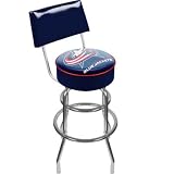 NHL Columbus Blue Jackets Padded Bar Stool with Back