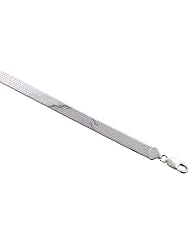 Sterling Silver Italian Magic Herringbone Chain Necklaces & Bracelets 9mm Beveled Edges Nickel Free, sizes 7 - 30 inch