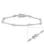 Sterling Silver Aquamarine & White CZ Tennis Bracelet