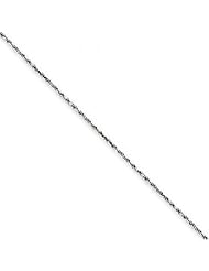 14k White Gold Chic Diamond Cut Rope Chain Necklace