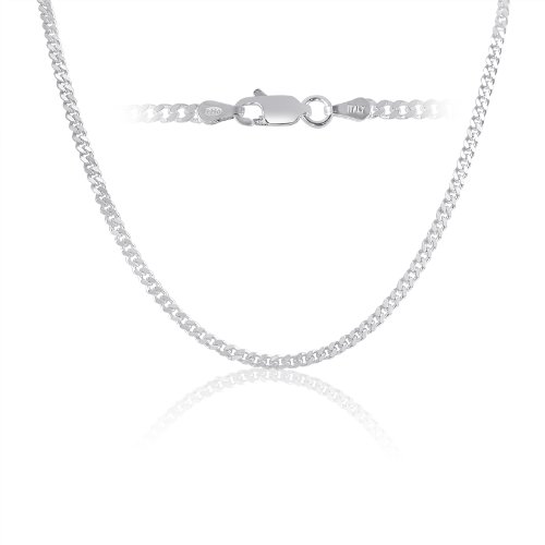 Men's 3mm 925 Sterling Silver Cuban Curb Link Chain Bracelet or Necklace
