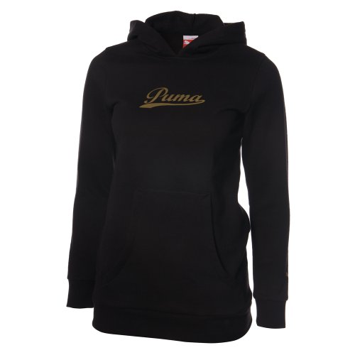 PUMA Kinder Kapuzenpullover Girls Long Hoody, black, 152, 815375 01 Preisvergleich