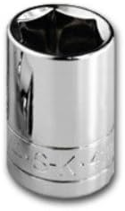 SK Professional Tools 40028 1/2 in. Drive 6-Point Metric Deep Chrome Socket - 28mm, Cold Forged Steel Socket with SuperKrome Finish, Made in USA
