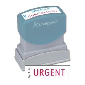 Brand New. Xstamper Word Stamp Pre-inked Reinkable - Urgent - W42xD13mm Ref X1103