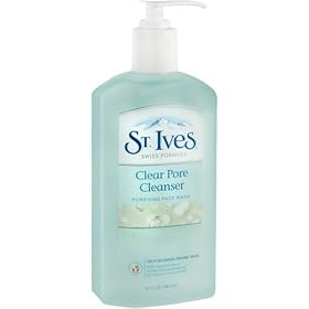 St. Ives Swiss Formula Clear Pore Cleanser, Purifying Face Wash, 10-Ounce Pump Bottles (Pack of 3)