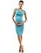 PattyBoutik Mama Cowl Neck Sleeveless Side Ruched Maternity Dress