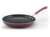 Farberware Millennium Nonstick Aluminum Open Skillet, 12-Inch, Red