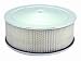 Air Cleaner Round 14x5 in. Carbs w/5 1/8 in. Neck Flat Base Chrome Plated Steel Incl. High-Flow Flame Retardant Filter
