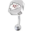 National Football League Logo Top Mount Curved Belly Ring - Kansas City Chiefs