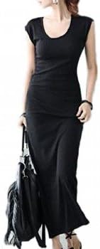 Womens Grey/Black Bohemia Style Cotton Summer Beach Lady Long Maxi Dress S