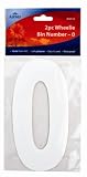 from PinkWebShop White Self Adhesive Wheelie Bin Numbers 17cm 2/Pk - 0 (WS510) Wheelie Bin / Dust bin / Dustbin Number Stickers