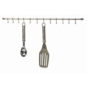 Kitchen Craft Stainless Steel Utensil Hanging Rack 52cm