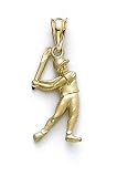 14k Baseball Batter Pendant