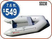7.6' SATURN Inflatable Boat Dinghy Raft Tender. Brand New!