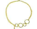 18K Gold Vermeil Over Sterling Silver Circle Lariat Necklace