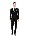Men Black Slim Fit Single-Breasted Formal Suit RS.7196.00