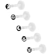 Bioplast No. 2 Five Logo Push-In IInterchangeable Labret Pack