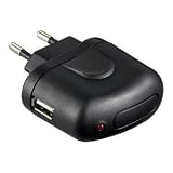 Reiselader Mini mit USB Buchse schwarz 100-240 Volt / 1000 mA f�r Handy, MP3 Player, MP4 Player, Navigationssysteme, iPhone 2G 3G, iPod uvw.. 1 Ampere USB Stecker Adapter Netzteil Reiseladeger�tvon "Greyfish"