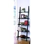 Five-tier Black Ladder Bookshelf