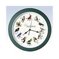 Audubon Singing Bird Clock - 13"