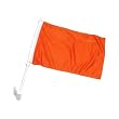Solid Orange Car Flag
