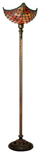 Warehouse of Tiffany 2194+BB75B Tiffany-style Royal Torchiere, Amber On Sale