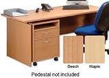 Influx Basics Rectangular Desk W1600xD800xH730mm Maple