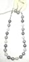 One Strand Simulated Ivory and Dark Pearls Kutu Choker Necklace Earrings for Women Teens