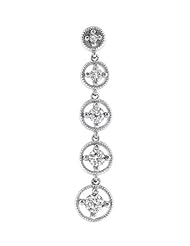 Circle drop pendant with 0.50cttw graduating round diamonds in 14K white gold