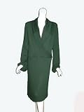 T-BAGS Keyhole Back Knit Dress in Green