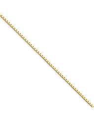 14k Yellow Gold 8in 1.1mm Box Chain. Metal Wt- 1.89g
