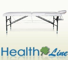 HealthLine® 2 Fold Comfort Portable Massage Table White